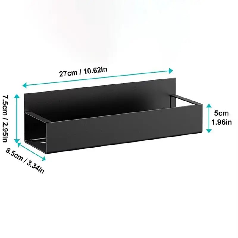 Étagère Magnétique pour Réfrigérateur – Rangement Épices & Accessoires – Fixation Latérale – Fer Noir – Organisateur de Cuisine Gain de Place - Orgnestly