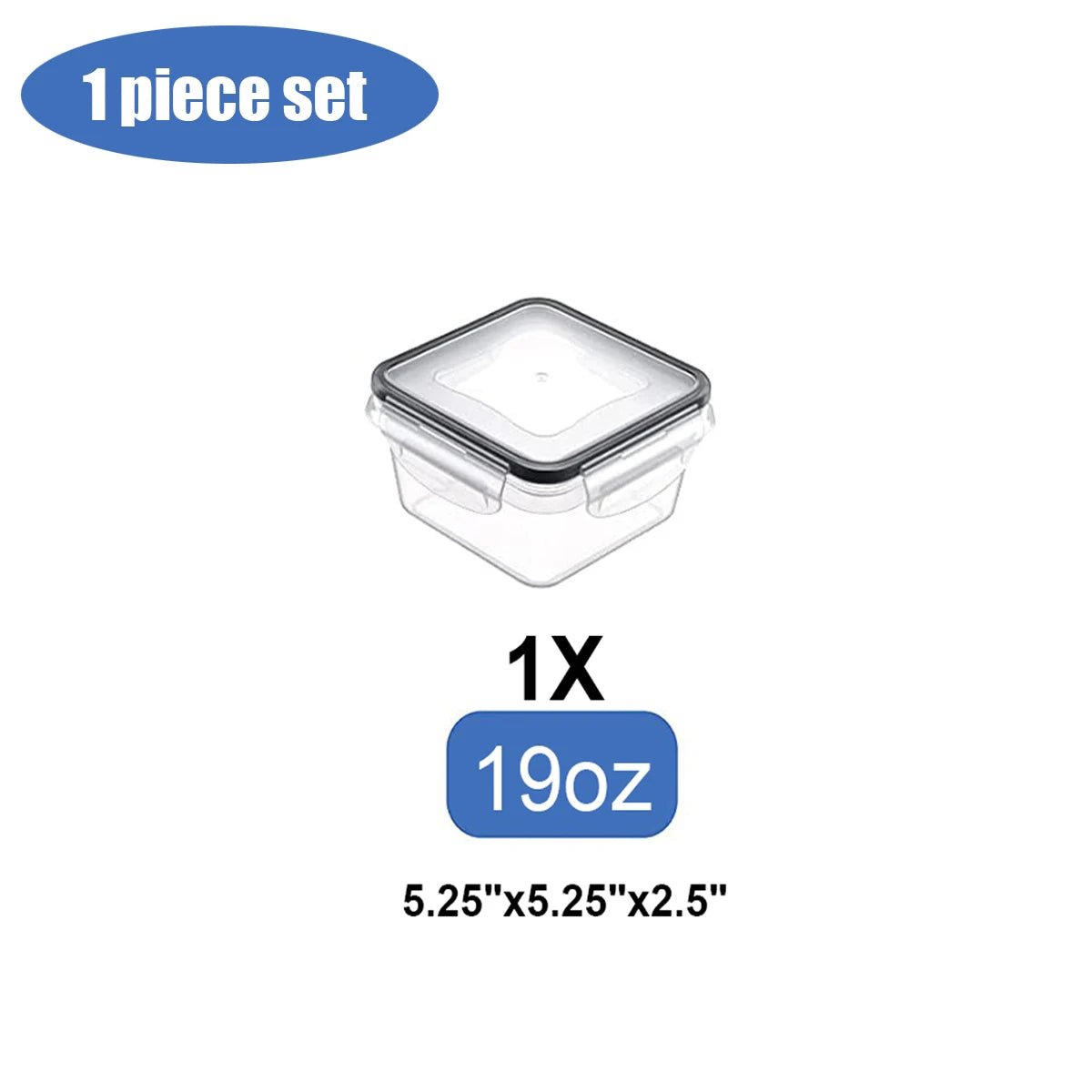 Lot de 12 boîtes alimentaires avec couvercles à clips – Contenants hermétiques en plastique pour cuisine et garde - manger (12 boîtes + 12 couvercles) - Orgnestly