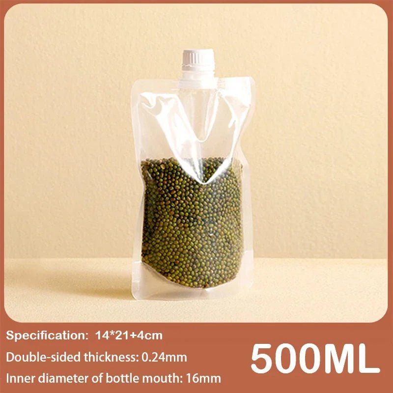 Lot de 2 sacs de rangement pour grains – Sacs transparents portables, anti - humidité et anti - insectes, réutilisables - Orgnestly