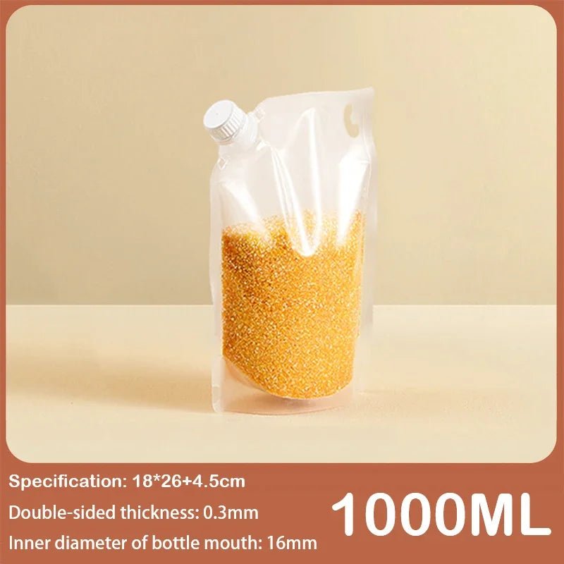 Lot de 2 sacs de rangement pour grains – Sacs transparents portables, anti - humidité et anti - insectes, réutilisables - Orgnestly