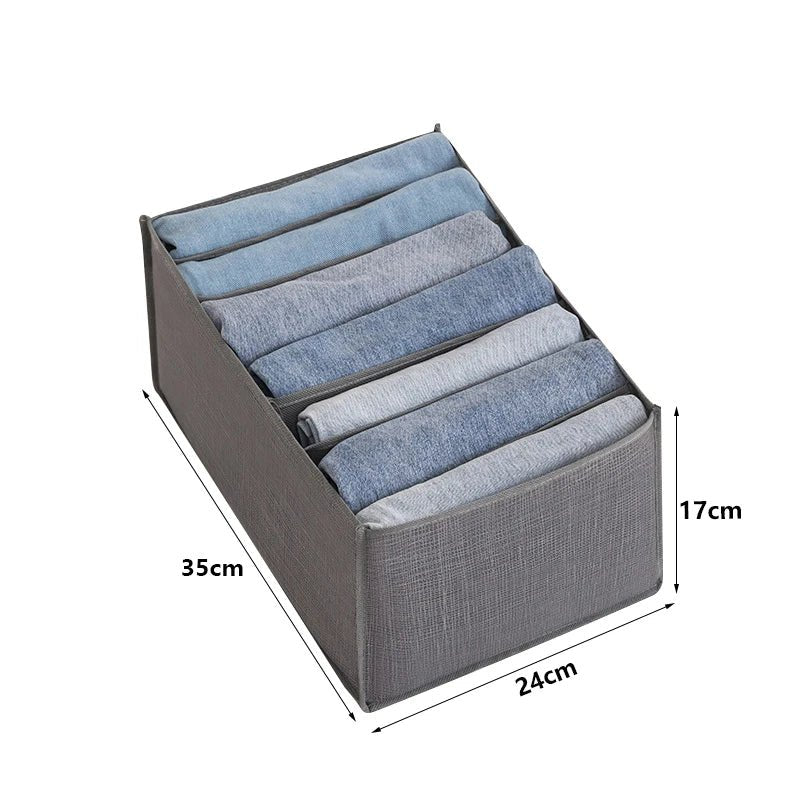 👕🧦 Organiseur de Rangement pour Armoire – Boîte de Rangement Pliable pour Pantalons, Jeans, Sous - vêtements, T-shirts & Chaussettes - Orgnestly