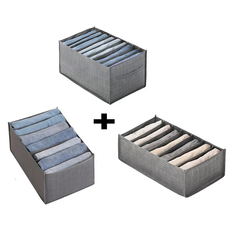 👕🧦 Organiseur de Rangement pour Armoire – Boîte de Rangement Pliable pour Pantalons, Jeans, Sous - vêtements, T-shirts & Chaussettes - Orgnestly