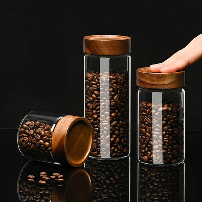 ☕️🔒 Boîte Hermétique à Café – Contenant de Stockage pour Grains & Café Moulu | Plusieurs Tailles Disponibles