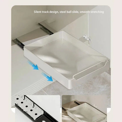 🍽️🧂 Tiroir de Rangement Coulissant pour Cuisine – Étagère de Rangement avec Glissières | Organiseur d’Épices & Accessoires
