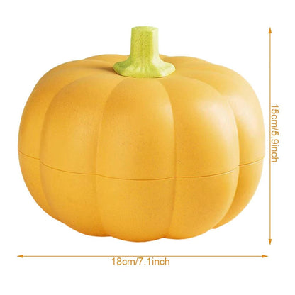 🎃🍬 Boîte à Snacks Citrouille – Double Couches Détachables | Plateau Multifonction pour Fruits Secs, Bonbons &amp; Friandises - Orgnestly