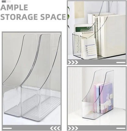 📂 Boîte de Rangement Acrylique A4 – Organiseur Vertical pour Documents, Dossiers et Magazines - Orgnestly