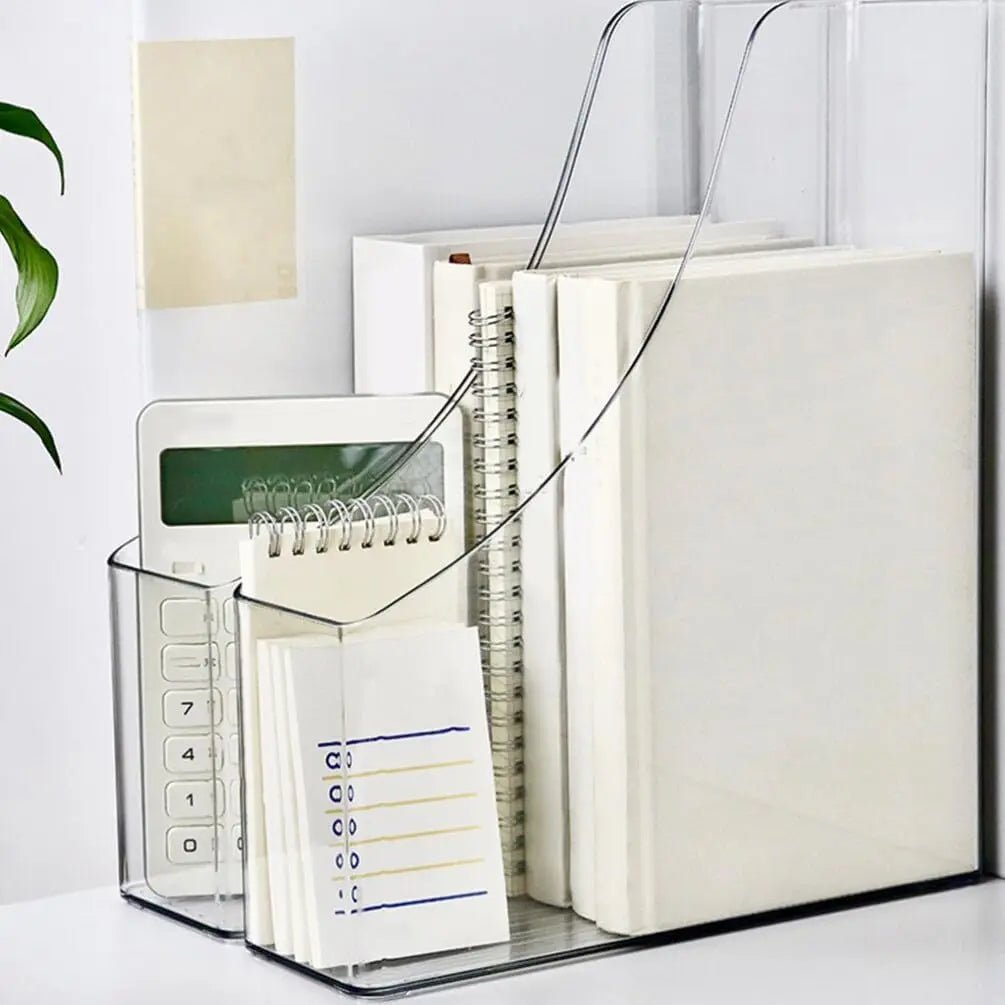 📂 Boîte de Rangement Acrylique A4 – Organiseur Vertical pour Documents, Dossiers et Magazines - Orgnestly