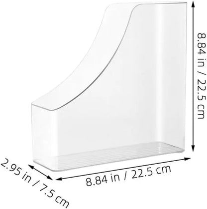 📂 Boîte de Rangement Acrylique A4 – Organiseur Vertical pour Documents, Dossiers et Magazines - Orgnestly