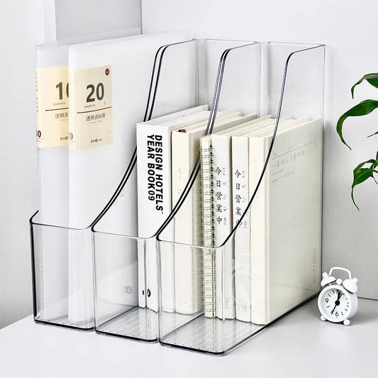 📂 Boîte de Rangement Acrylique A4 – Organiseur Vertical pour Documents, Dossiers et Magazines - Orgnestly