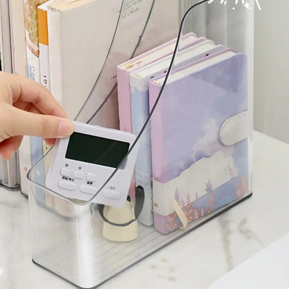 📂 Boîte de Rangement Acrylique A4 – Organiseur Vertical pour Documents, Dossiers et Magazines - Orgnestly