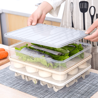 Boîte de rangement - FoodSaverBox™ - Carré gris - Orgnestly
