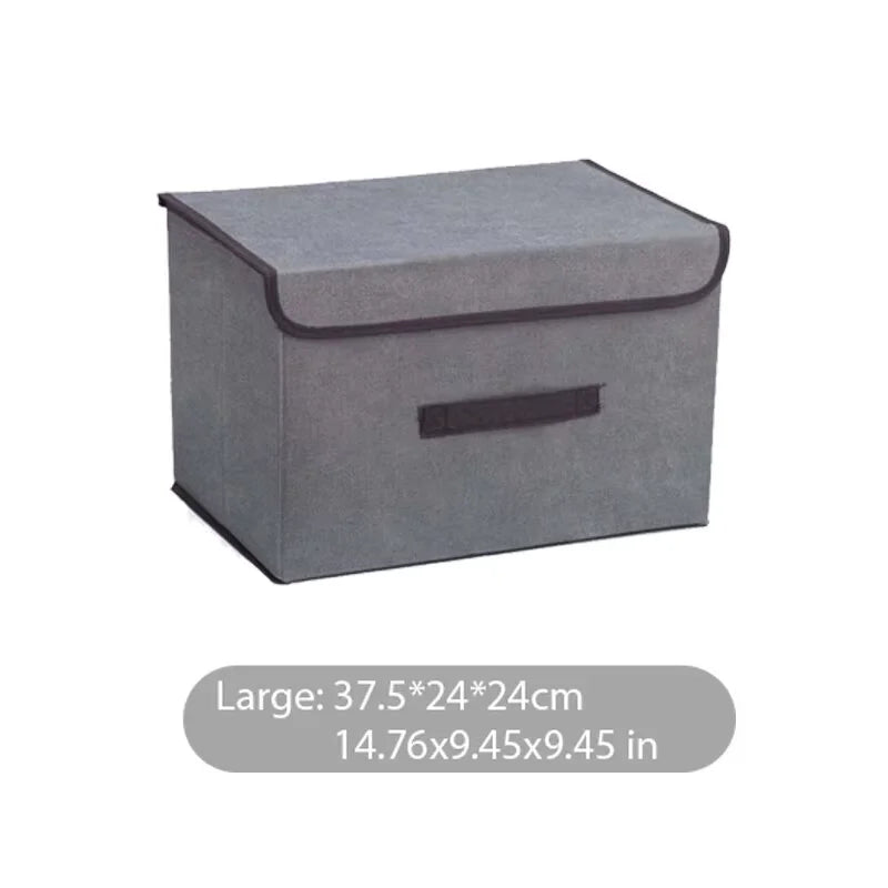 Boîte de Rangement Pliable en Tissu Non - Tissé – Grise, pour Vêtements, Sous - Vêtements, Chaussettes, Jouets d’Enfants et Cosmétiques - Orgnestly