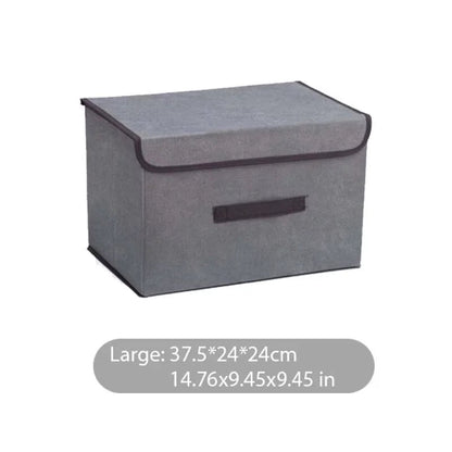 Boîte de Rangement Pliable en Tissu Non - Tissé – Grise, pour Vêtements, Sous - Vêtements, Chaussettes, Jouets d’Enfants et Cosmétiques - Orgnestly