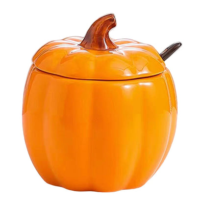 🎃🍲 Bol à Soupe en Céramique 400 ml – Forme Citrouille Créative avec Couvercle | Bol XXL pour Soupe, Nouilles & Décoration Halloween - Orgnestly