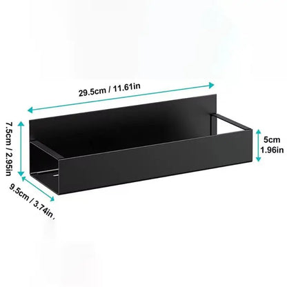 Étagère Magnétique pour Réfrigérateur – Rangement Épices & Accessoires – Fixation Latérale – Fer Noir – Organisateur de Cuisine Gain de Place - Orgnestly