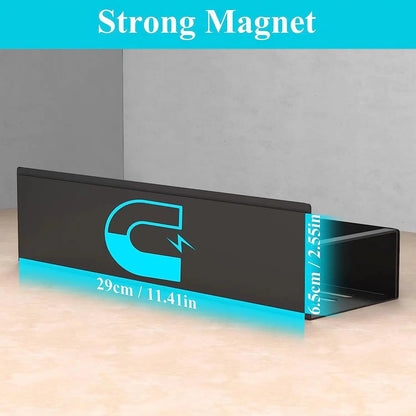 Étagère Magnétique pour Réfrigérateur – Rangement Épices & Accessoires – Fixation Latérale – Fer Noir – Organisateur de Cuisine Gain de Place - Orgnestly