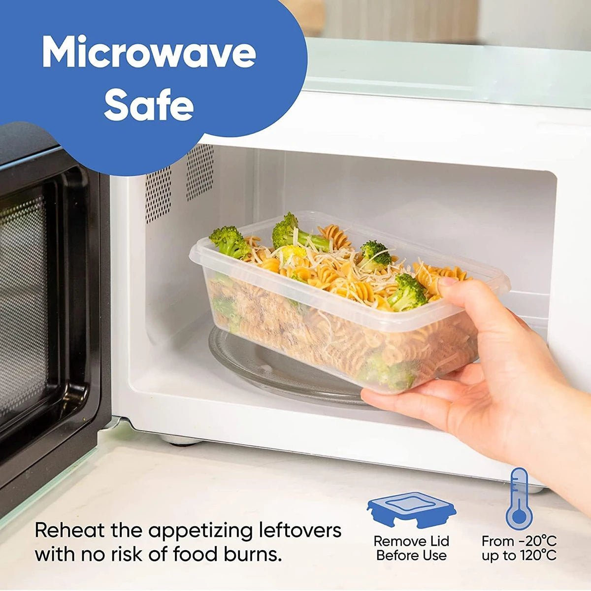 Lot de 12 boîtes alimentaires avec couvercles à clips – Contenants hermétiques en plastique pour cuisine et garde - manger (12 boîtes + 12 couvercles) - Orgnestly