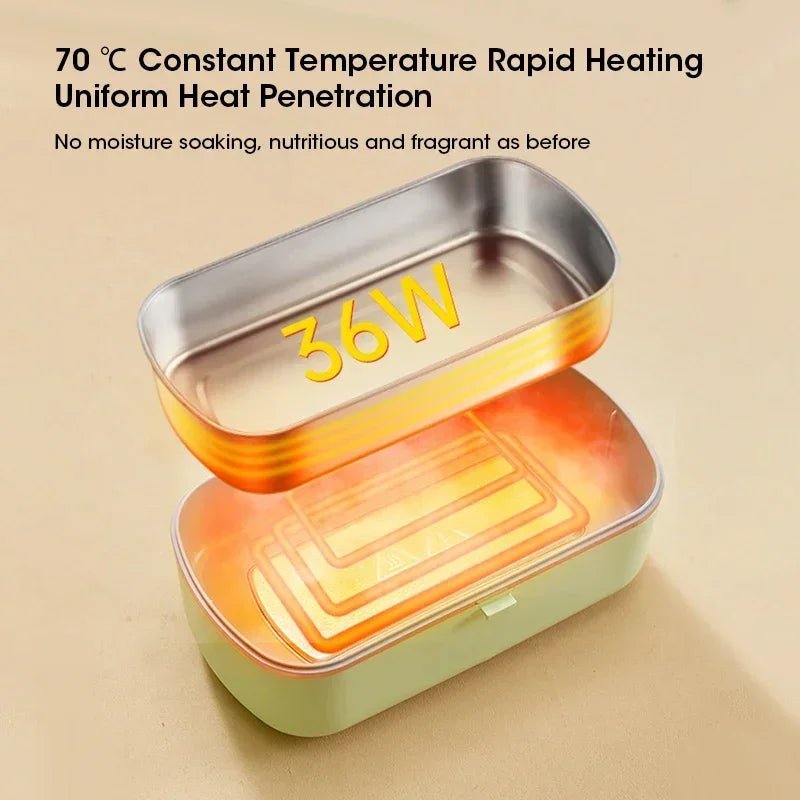 🍱 Lunch Box Électrique Portable 900ML – Chauffante, Vapeur & Conservation de la Chaleur | Cuiseur Self - Heating pour Bureau et Déplacements - Orgnestly