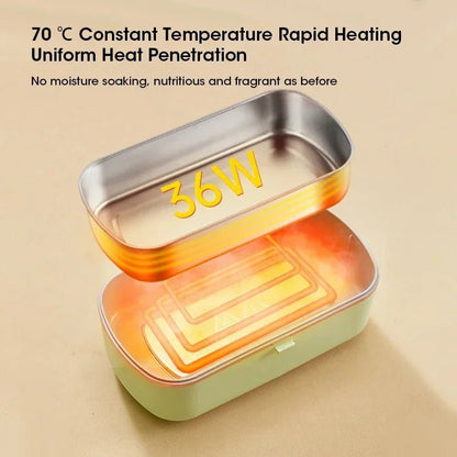🍱 Lunch Box Électrique Portable 900ML – Chauffante, Vapeur & Conservation de la Chaleur | Cuiseur Self - Heating pour Bureau et Déplacements - Orgnestly