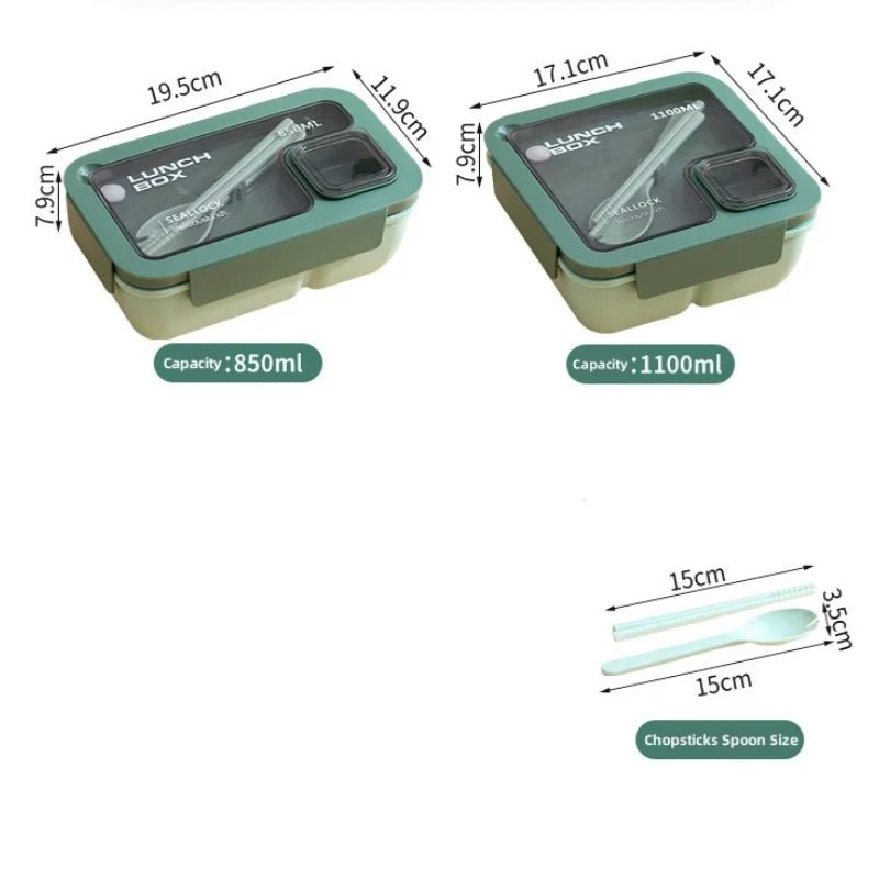 🍱 Lunch Box Portable avec Couverts Inclus – Sac Isotherme pour École & Bureau | Kit Complet Chauffant au Micro - ondes - Orgnestly