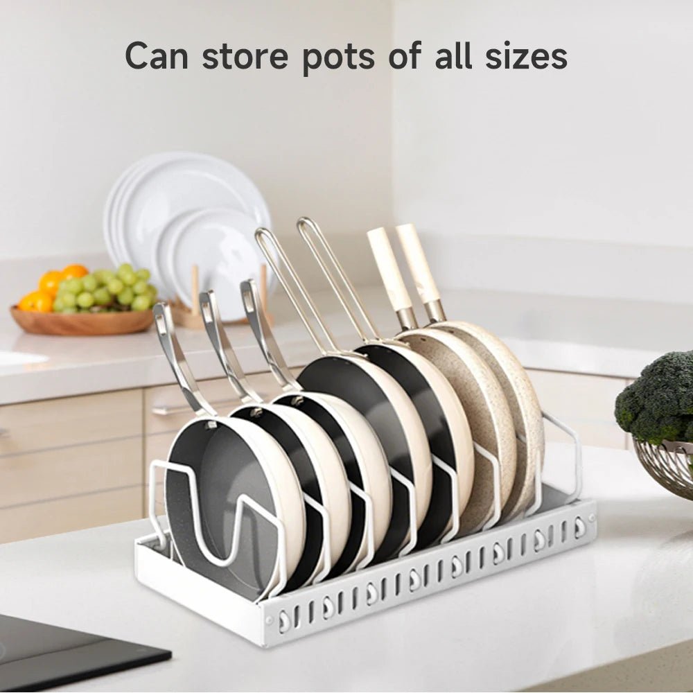 Organisateur coulissant pour casseroles, poêles et couvercles – Rangement sous meuble de cuisine - Orgnestly
