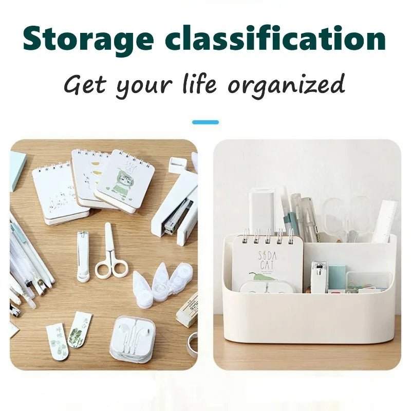 Organisateur de Bureau Multifonction – Porte - Stylo, Support Pinceaux de Maquillage et Rangement Télécommande - Orgnestly