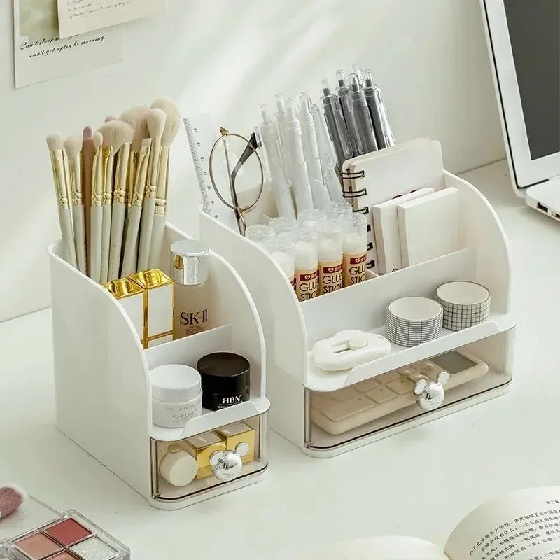 Organisateur de Bureau Multifonction – Porte - Stylo, Support Pinceaux de Maquillage et Rangement Télécommande - Orgnestly