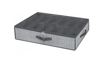 Organisateur de Chaussures sous le Lit – 1 Pièce, Pliable, Respirant, avec Fenêtre Transparente (12 à 16 Paires) - Orgnestly