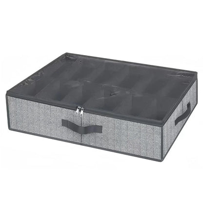 Organisateur de Chaussures sous le Lit – 1 Pièce, Pliable, Respirant, avec Fenêtre Transparente (12 à 16 Paires) - Orgnestly