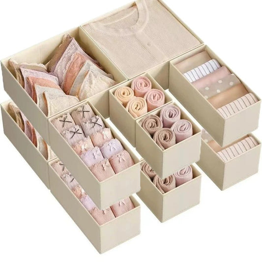Organisateurs de Tiroirs en Tissu – Bacs de Rangement pour Vêtements, Sous - Vêtements, Chaussettes et Accessoires - Orgnestly
