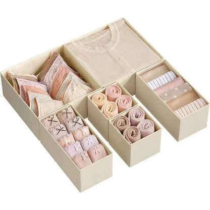 Organisateurs de Tiroirs en Tissu – Bacs de Rangement pour Vêtements, Sous - Vêtements, Chaussettes et Accessoires - Orgnestly