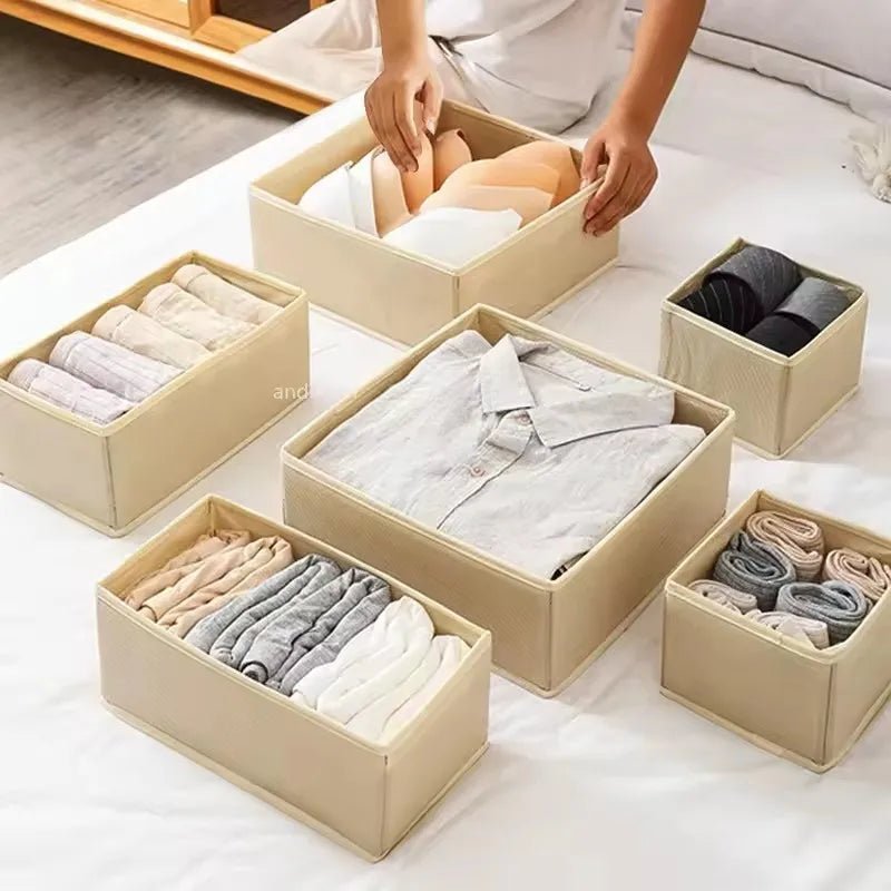 Organisateurs de Tiroirs en Tissu – Bacs de Rangement pour Vêtements, Sous - Vêtements, Chaussettes et Accessoires - Orgnestly