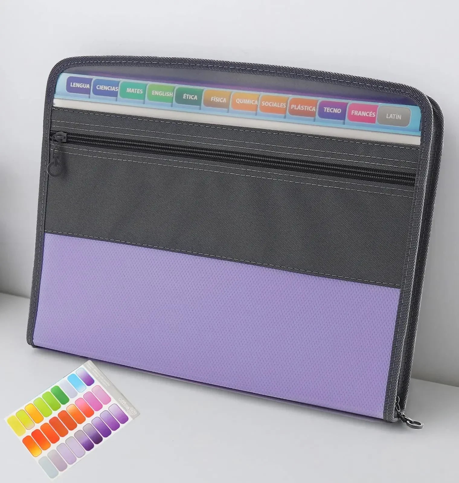 📁 Organiseur de Documents Accordéon avec Fermeture Éclair 🔒 – 13 Pochettes Extensibles + Trousse Frontale 🖊️ - Orgnestly