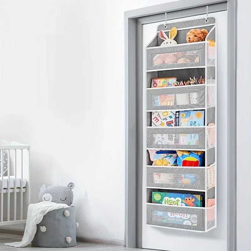 Organiseur Suspendu à 5 Compartiments – Rangement Derrière la Porte, Anti - Basculement, Grande Capacité, Idéal Chambre & Salle de Bain - Orgnestly