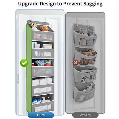 Organiseur Suspendu à 5 Compartiments – Rangement Derrière la Porte, Anti - Basculement, Grande Capacité, Idéal Chambre & Salle de Bain - Orgnestly