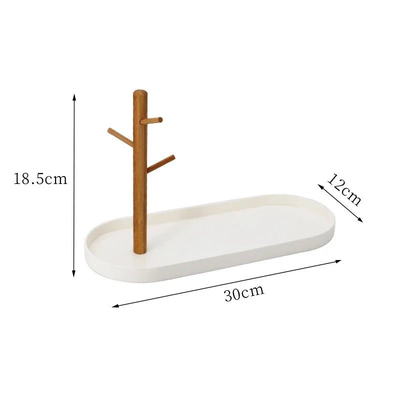 Rangement Clé - BranchOvalTray™ - Blanc - Orgnestly