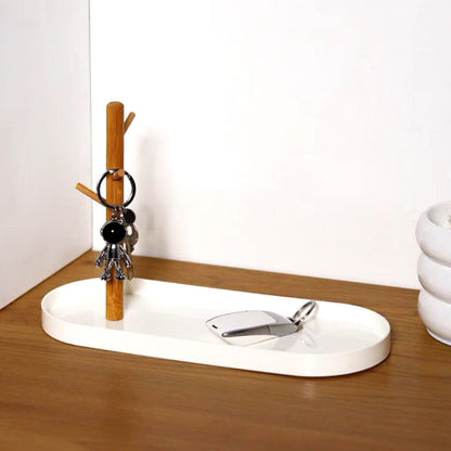 Rangement Clé - BranchOvalTray™ - Blanc - Orgnestly