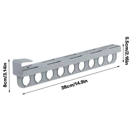 ringle Rétractable de Dressing – Tige de Valet Coulissante Robuste pour Placards, Armoires et Espaces de Rangement - Orgnestly