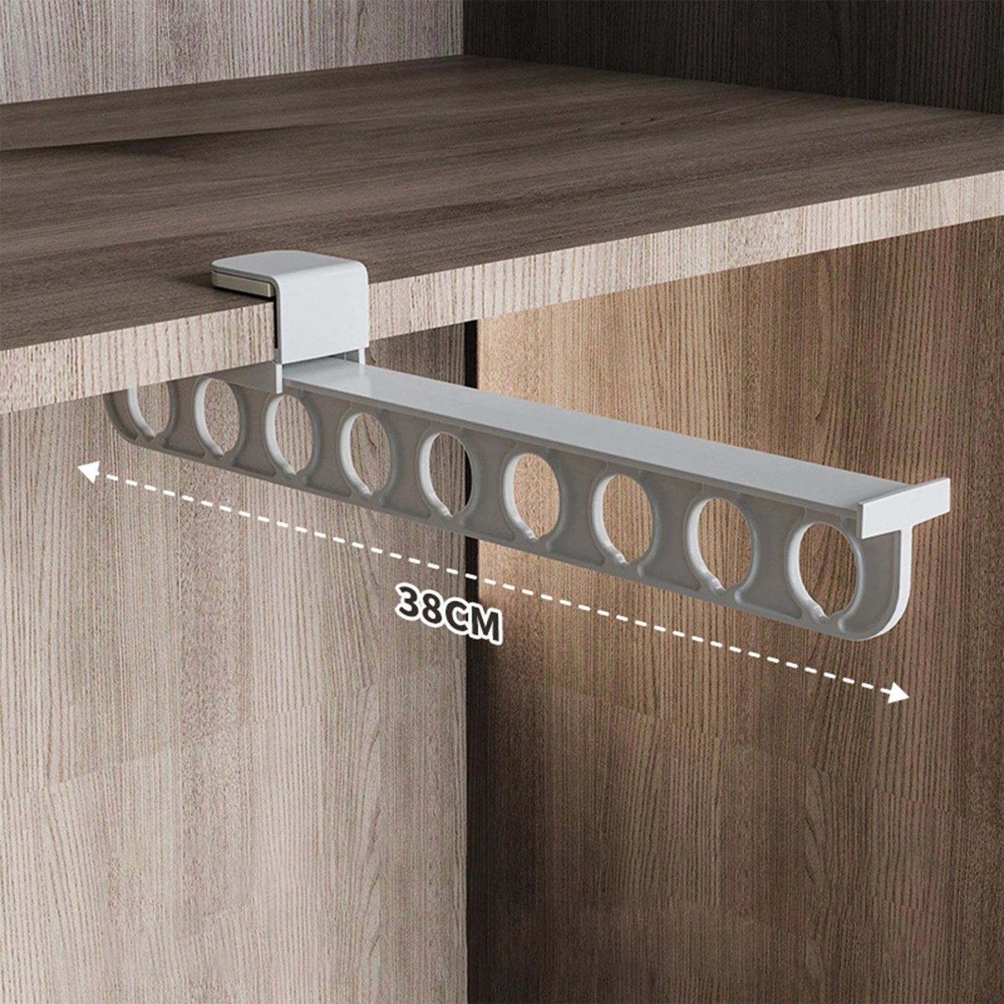 ringle Rétractable de Dressing – Tige de Valet Coulissante Robuste pour Placards, Armoires et Espaces de Rangement - Orgnestly