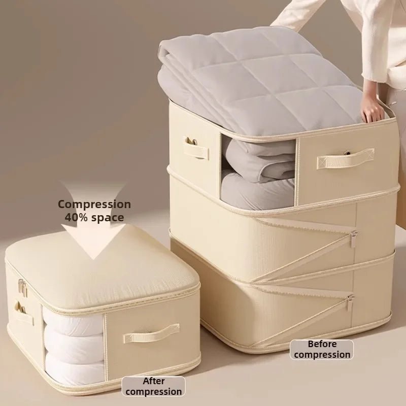 🧳🛏️ Sacs de Compression Sous Vide Premium – Ultra - Résistants &amp; Réutilisables | Rangement Gain de Place pour Couettes et Édredons - Orgnestly