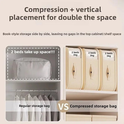 🧳🛏️ Sacs de Compression Sous Vide Premium – Ultra - Résistants &amp; Réutilisables | Rangement Gain de Place pour Couettes et Édredons - Orgnestly