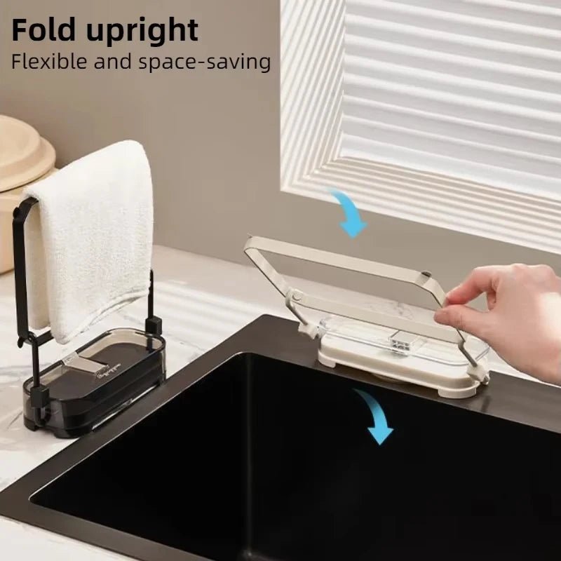 Support de Filtration Pliable pour Évier – 1 Porte - Filtre + 50 Filtres Jetables | Égouttoir à Déchets Cuisine, Filet à Ordures, Accessoire d’Évier Pratique - Orgnestly