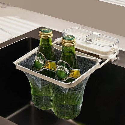 Support de Filtration Pliable pour Évier – 1 Porte - Filtre + 50 Filtres Jetables | Égouttoir à Déchets Cuisine, Filet à Ordures, Accessoire d’Évier Pratique - Orgnestly