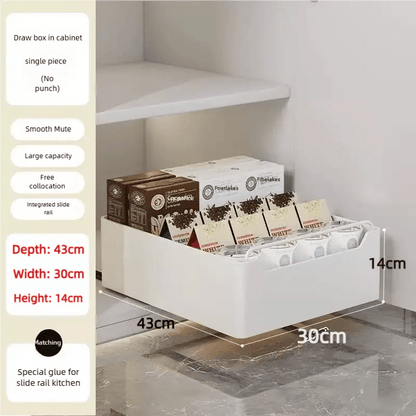 🍽️🧂 Tiroir de Rangement Coulissant pour Cuisine – Étagère de Rangement avec Glissières | Organiseur d’Épices & Accessoires - Orgnestly